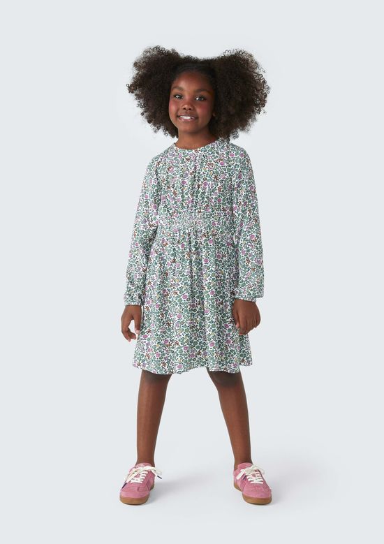 Foto do produto: Vestido Infantil Manga Longa Estampado - Verde