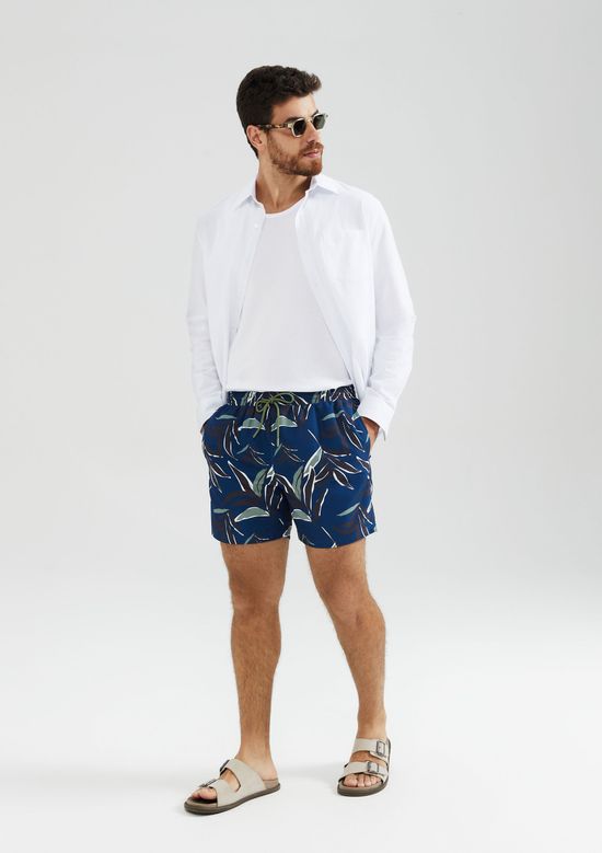 Foto do produto: Shorts Praia Masculino Estampado - Azul