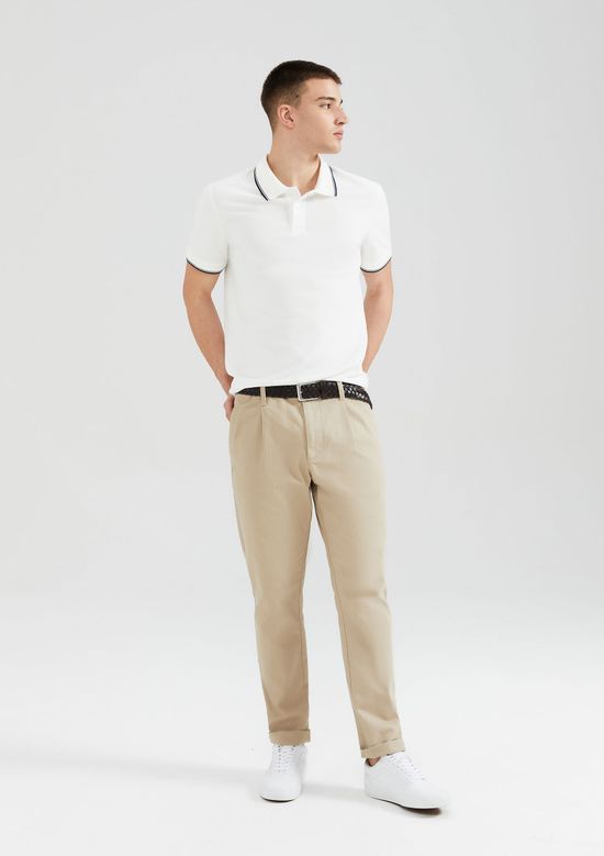 Foto do produto: Camisa Polo Básica Masculina Manga Curta Em Piquet - Branco