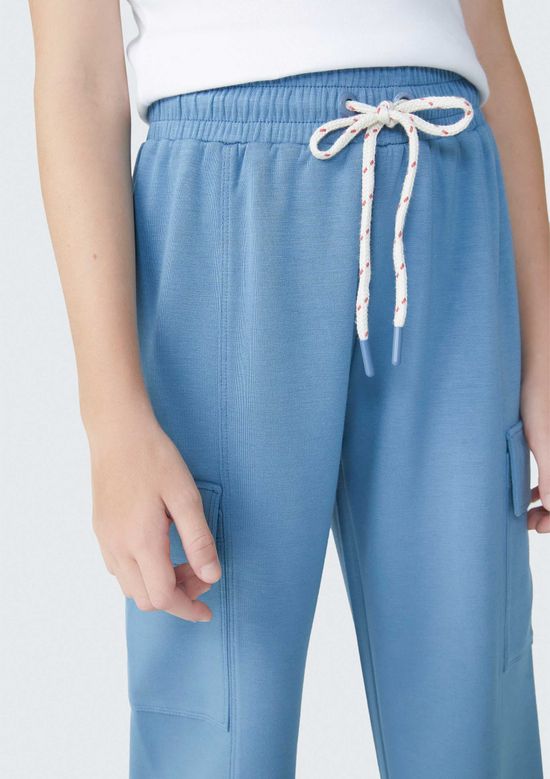 Foto do produto: Calça Infantil Menina Jogger Em Moletom - Azul