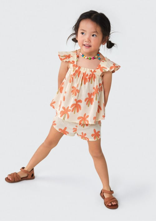 Foto do produto: Shorts Infantil Menina Toddler - Laranja