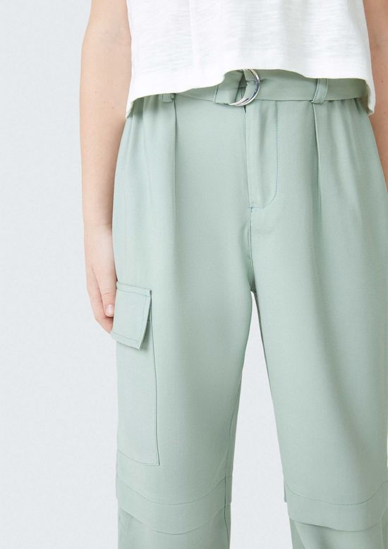 Foto do produto: Calça Infantil Menina Jogger Em Tecido - Verde