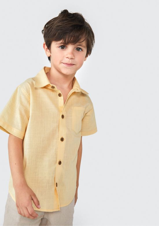 Foto do produto: Camisa Infantil Menino Toddler Manga Curta - Amarelo