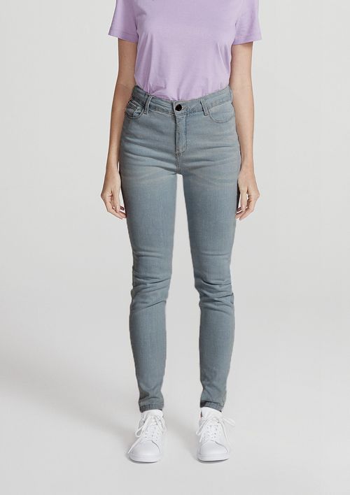 Calça Feminina Jeans Skinny Cintura Alta Soft Touch - Azul
