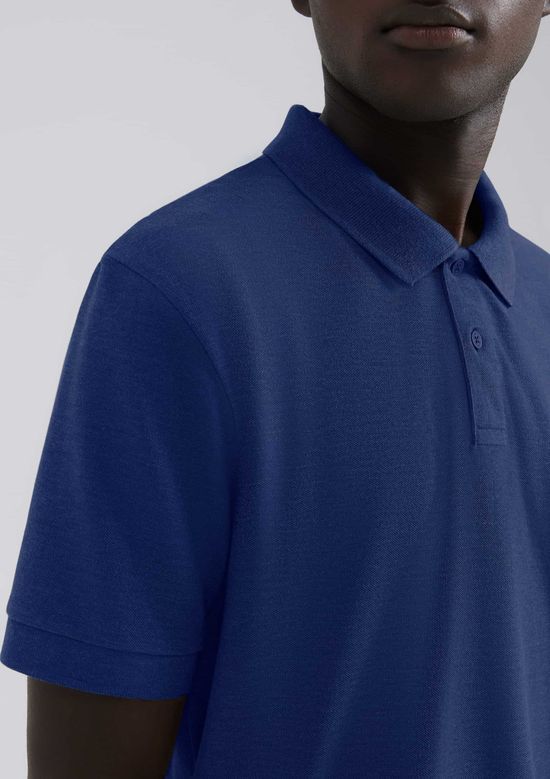 Foto do produto: Camisa Polo Básica Masculina Manga Curta Em Piquet - Azul