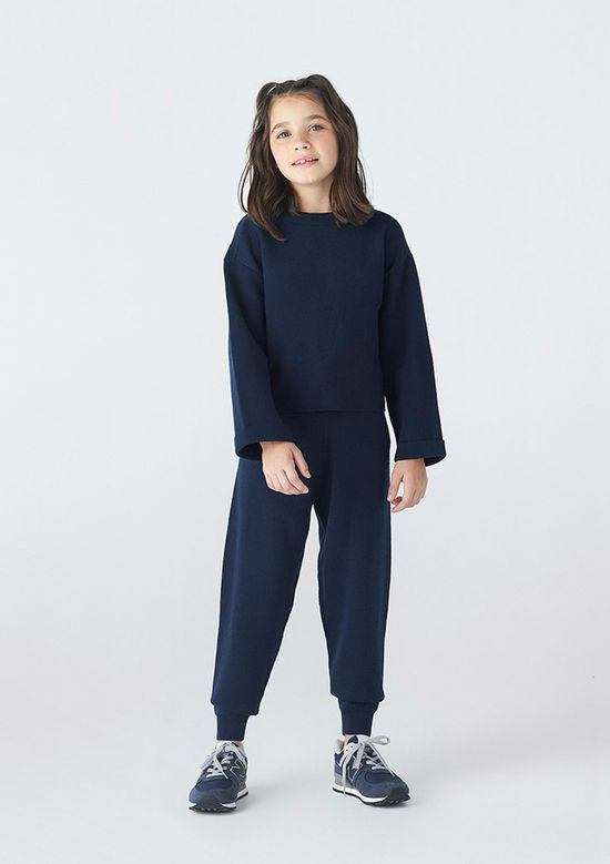 Foto do produto: Calça Infantil Menina Jogger Em Tricô - Azul