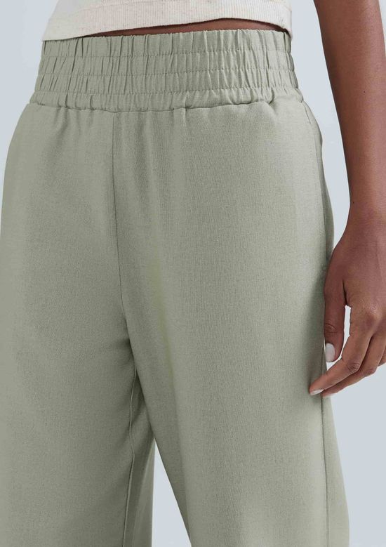 Foto do produto: Calça Feminina Cintura Ata Com Linho - Verde