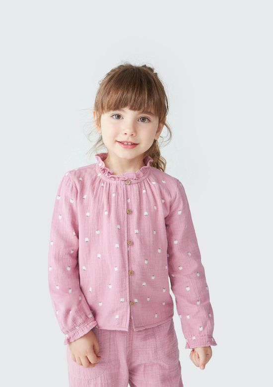 Foto do produto: Blusa Bata Infantil Menina Toddler Estampada - Rosa