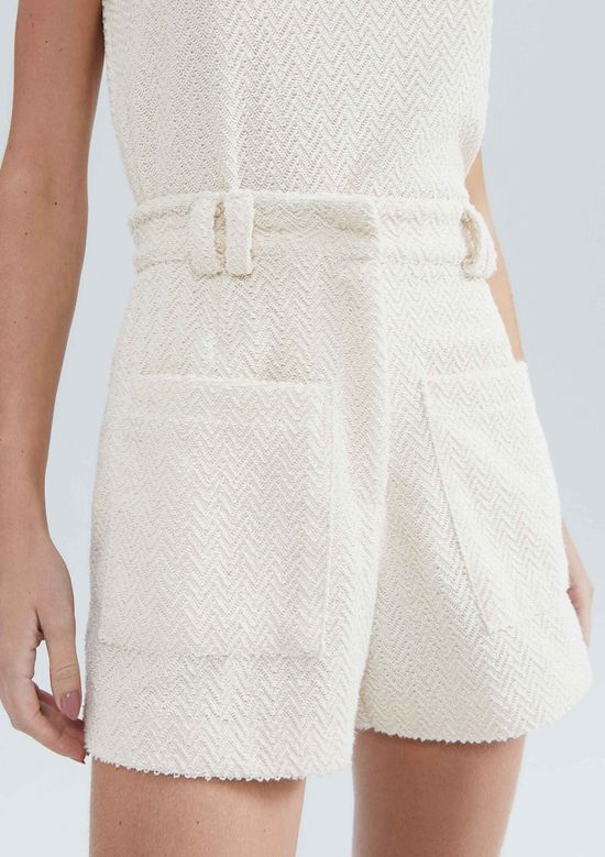 Foto do produto: Shorts Feminino Texturizado Com Bolsos - Off white