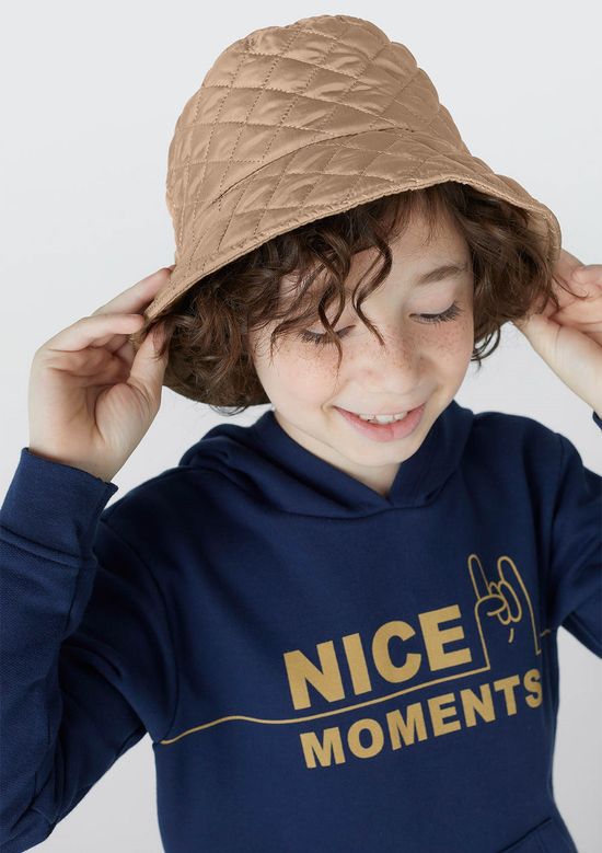 Foto do produto: Chapéu Bucket Hat Infantil Unissex Em Matelassê - Bege