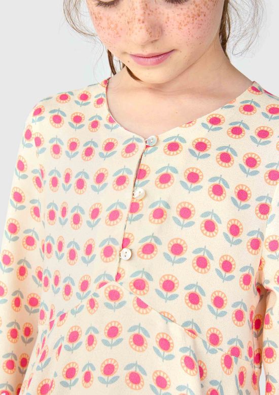 Foto do produto: Vestido Infantil Estampado - Laranja