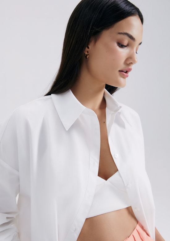 Foto do produto: Camisa Feminina Manga Longa Oversized - Off white