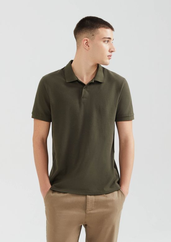 Foto do produto: Camisa Polo Básica Masculina Regular Em Piquet - Verde