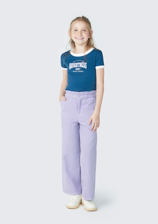 Foto do produto: Calça Infantil Menina Clochard Em Veludo - Roxo