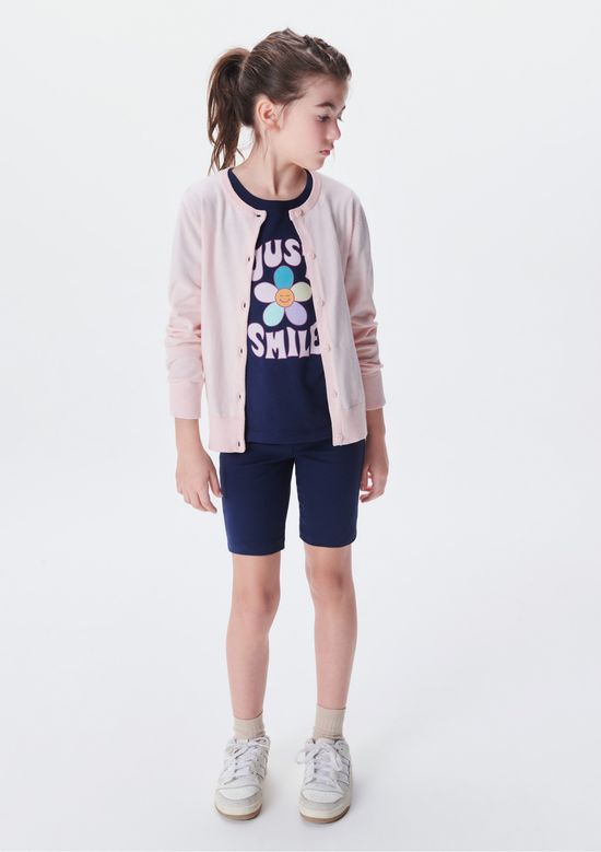 Foto do produto: Cardigan Infantil Menina Em Tricô - Rosa