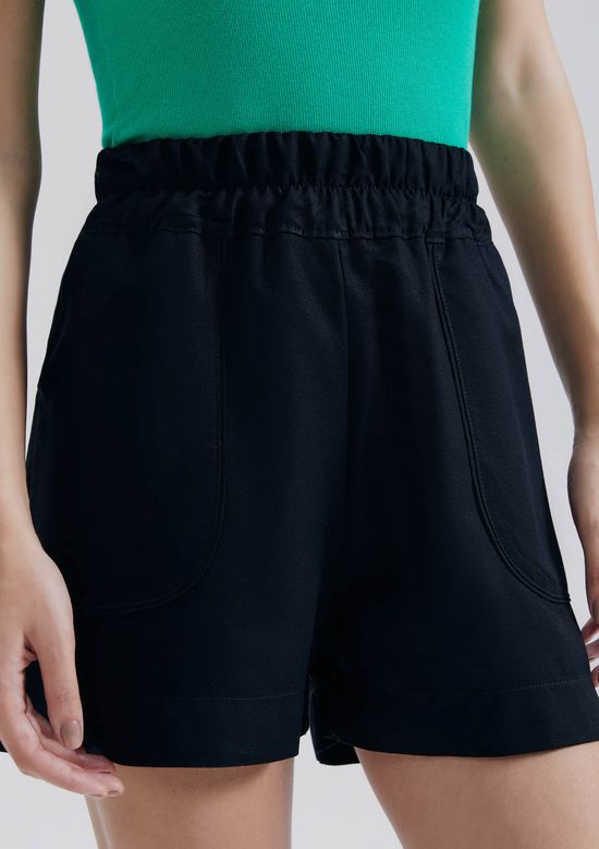 Foto do produto: Shorts Feminino Em Viscose Creponada - Preto