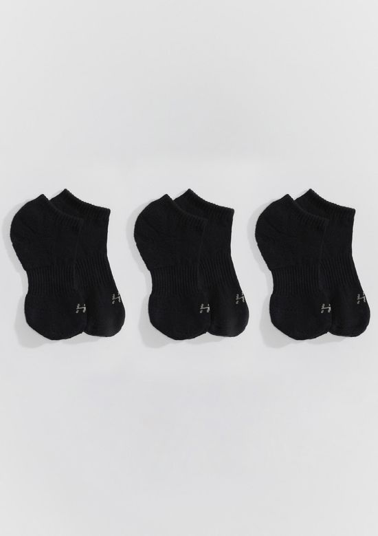 Foto do produto: Kit 3 Pares de Meia Esportiva Cano Curto - Preto