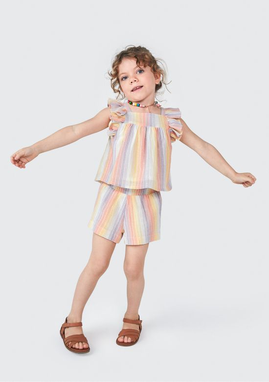 Foto do produto: Shorts Infantil Menina Toddler - Laranja