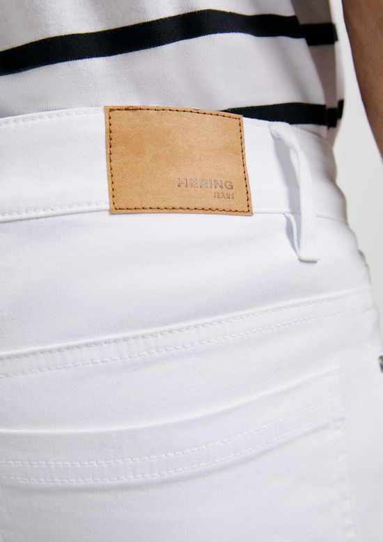 Foto do produto: Calça Básica Masculina Skinny Em Sarja Com Elastano - Branco