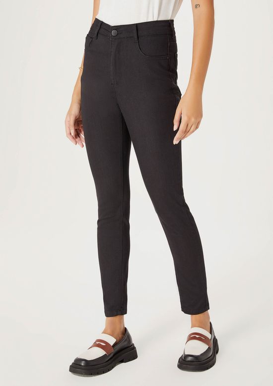 Foto do produto: Calça Jeans Feminina Skinny Cintura Média Soft Touch - Preto