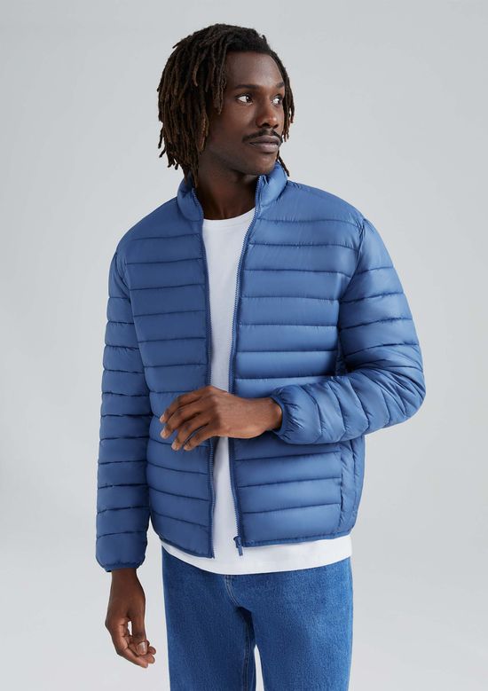 Foto do produto: Jaqueta Básica Masculina Puffer Regular Matelassê - Azul