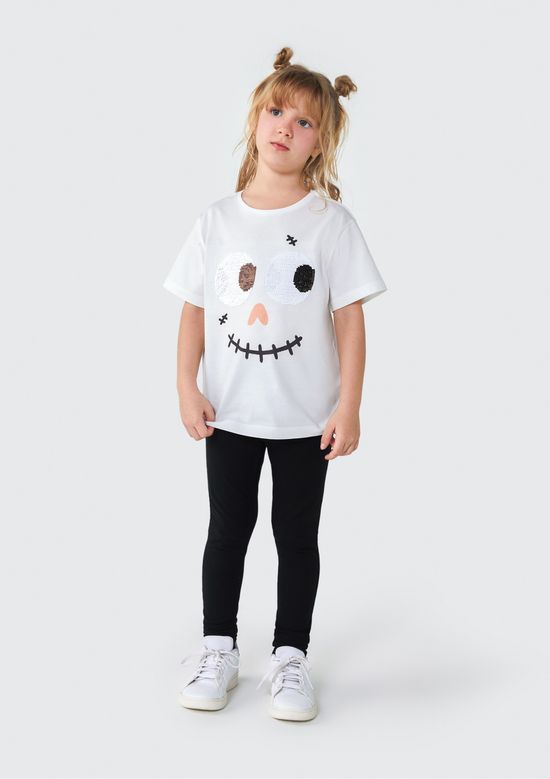 Foto do produto: Camiseta Infantil Unissex Com Apliques - Branco