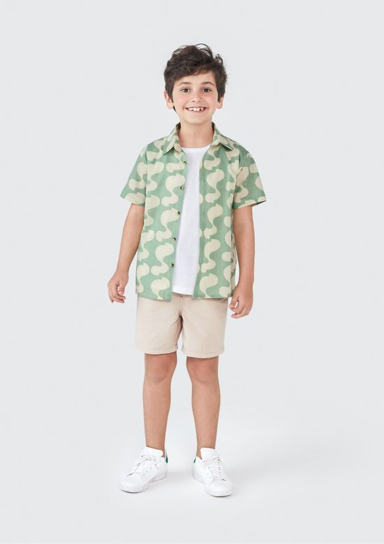 Foto do produto: Camisa Infantil Menino Comfort Estampada - Verde