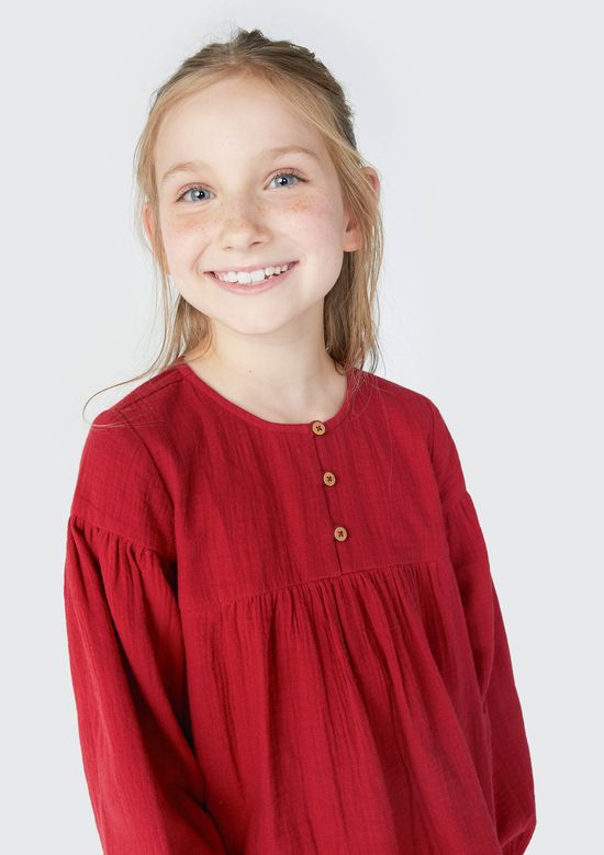 Foto do produto: Blusa Infantil Menina Manga Longa - Vermelho