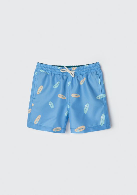 Foto do produto: Shorts Infantil Menino Toddler em Tactel Estampado - Azul