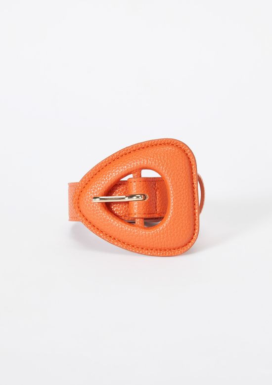 Foto do produto: Cinto Feminino Com Fivela Triangular - Laranja