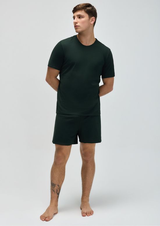 Foto do produto: Pijama Curto Masculino Comfort Em Algodão Pima - Verde