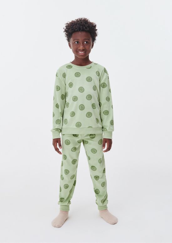 Foto do produto: Pijama Longo Infantil Menino Estampado - Verde