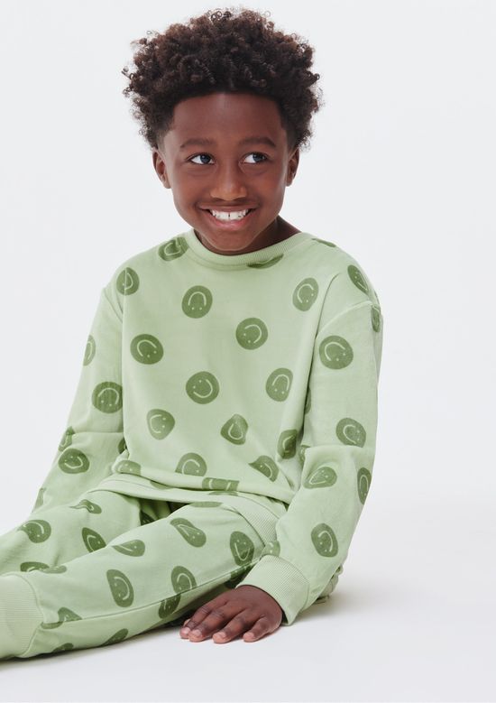 Foto do produto: Pijama Longo Infantil Menino Estampado - Verde