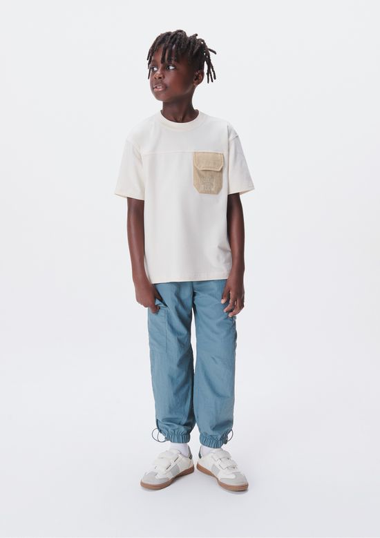 Foto do produto: Calça Jogger Infantil Menino Em Nylon - Verde