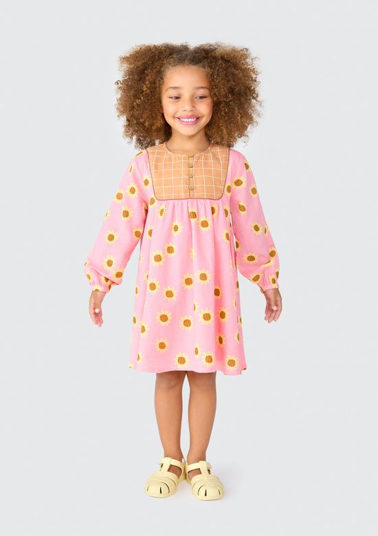 Foto do produto: Vestido Infantil Toddler Manga Bufante - Rosa