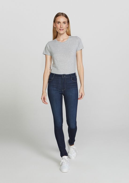 Foto do produto: Calça Jeans Feminina Skinny Cintura Média Soft Touch - Azul