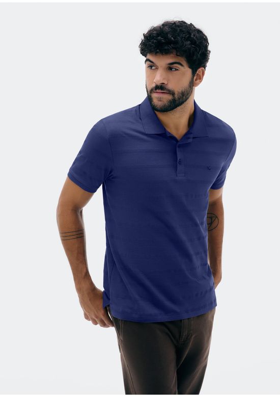 Foto do produto: Camisa Polo Masculina Manga Curta Com Bordado - Azul