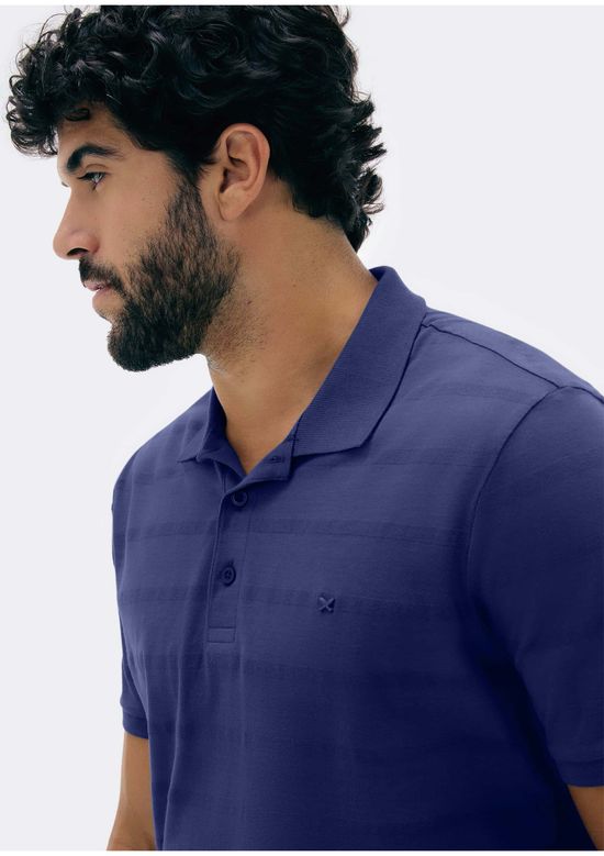 Foto do produto: Camisa Polo Masculina Manga Curta Com Bordado - Azul