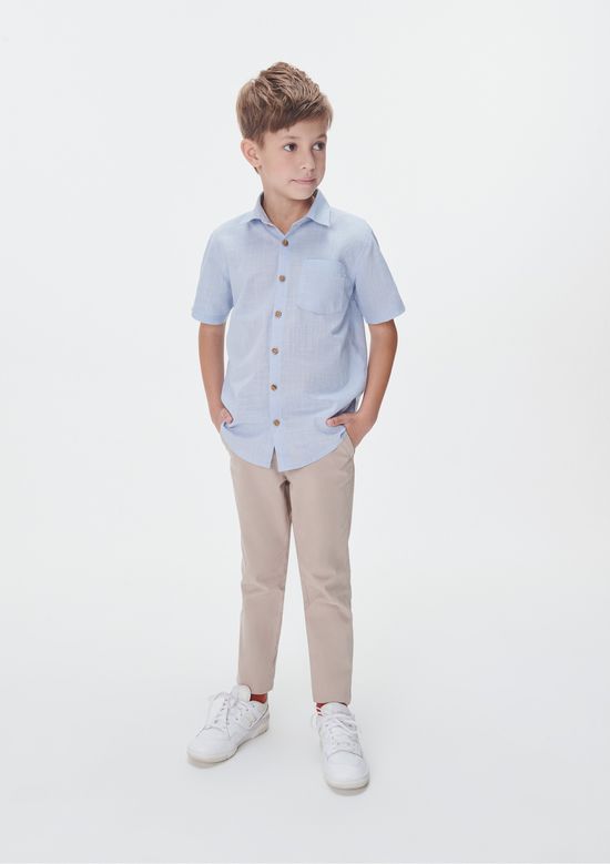 Foto do produto: Camisa Infantil Menino Manga Comfort - Azul