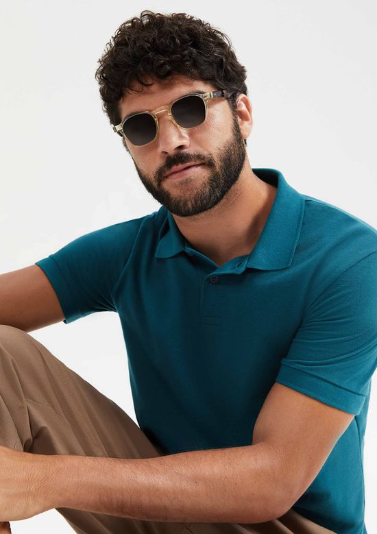 Foto do produto: Camisa Polo Básica Masculina Manga Curta Em Piquet - Verde