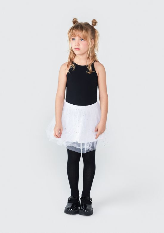 Foto do produto: Saia Infantil De Tule Com Brilhos - Off white