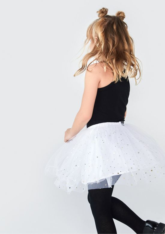 Foto do produto: Saia Infantil De Tule Com Brilhos - Off white