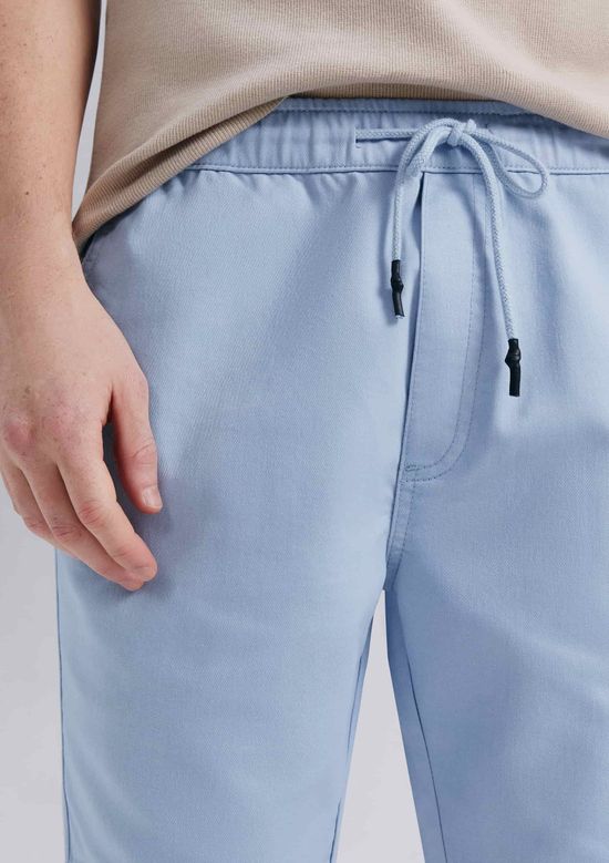 Foto do produto: Bermuda Básica Masculina Jogger Em Sarja Moletom - Azul