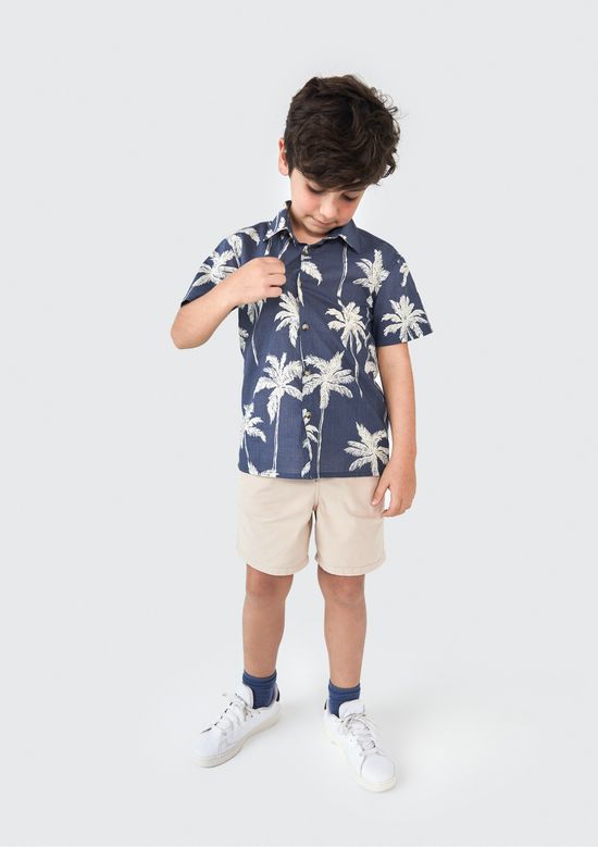 Foto do produto: Camisa Infantil Menino Comfort Estampada - Azul