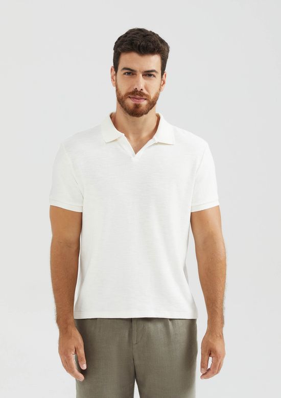 Foto do produto: Camisa Polo Masculina Manga Curta - Off white