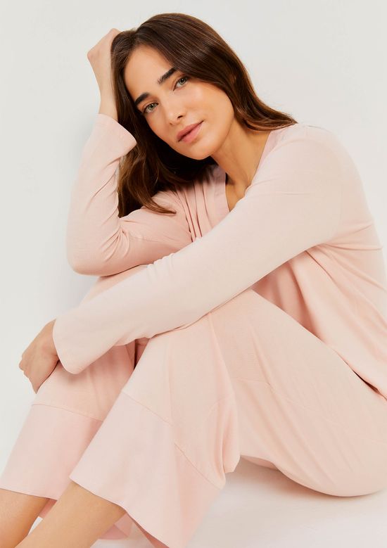 Foto do produto: Pijama Longo Feminino Em Viscose - Rosa