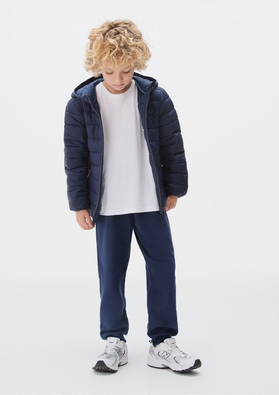 Foto do produto: Jaqueta Puffer Infantil Unissex Com Capuz - Azul