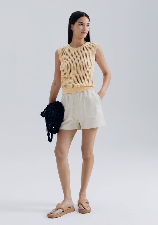 Foto do produto: Shorts Feminino Em Viscose Creponada - Creme