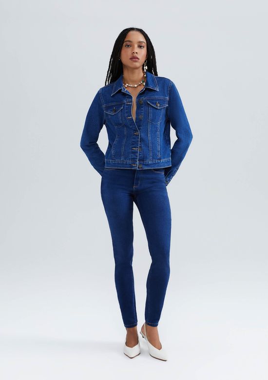 Foto do produto: Calça Jeans Feminina Skinny Cintura Média Soft Touch  - Azul