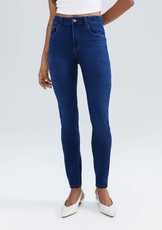 Foto do produto: Calça Jeans Feminina Skinny Cintura Média Soft Touch  - Azul